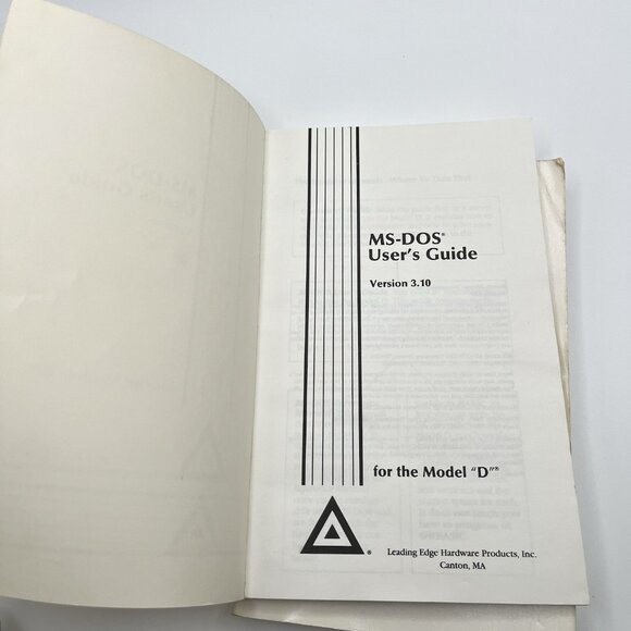 Vintage 80s MS-DOS 3.10 Manuals Set Of 3 Reference & User’s Guides Model D PC - Picture 4 of 7